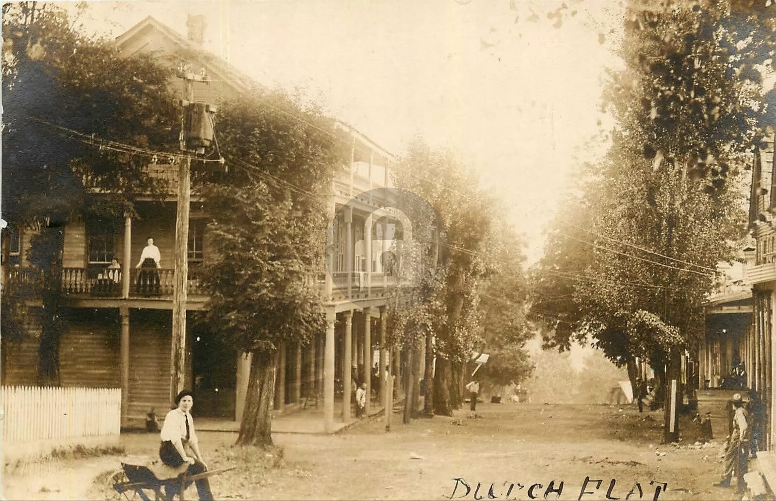 Dutch Flat CA California Street View 1908 RPPC Photo Postcard COPY