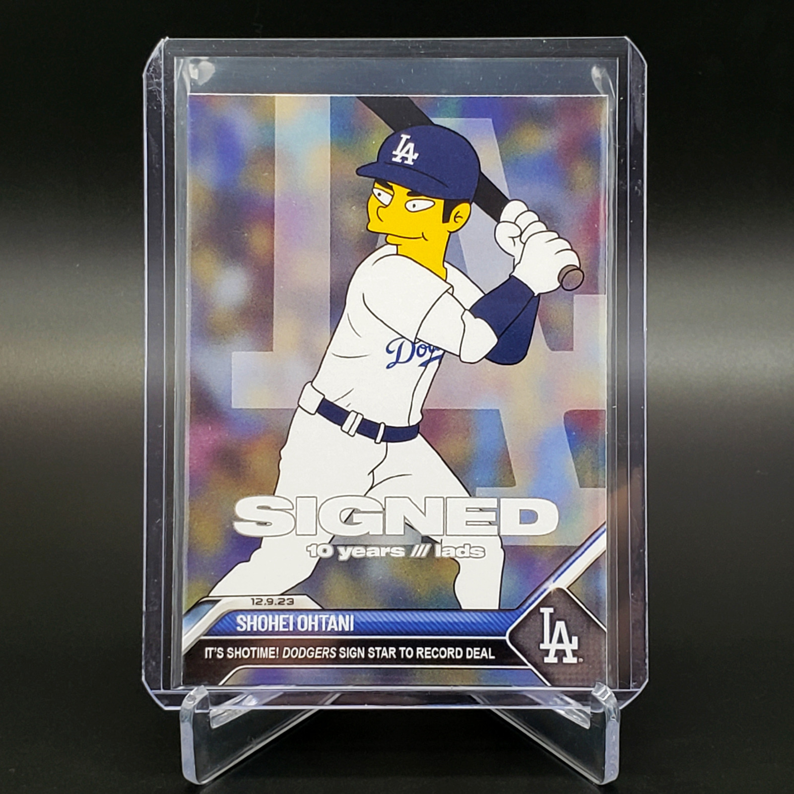 Shohei Ohtani 2024 New MLB Los Angeles Dodgers Simpsons Signed LA Mint Card