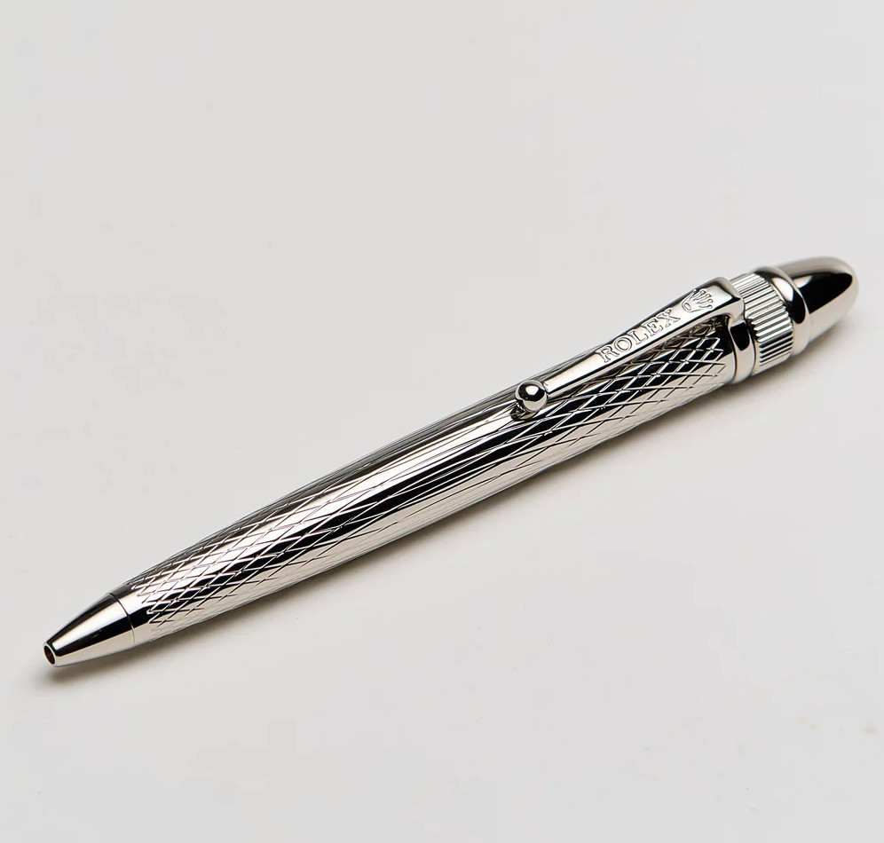 ROLEX Vintage Style Palladium Finish Ballpoint Pen New Boxed AD VIP Gift ROLEX Vintage Style Palladium Finish Ballpoint Pen New Boxed AD VIP Gift