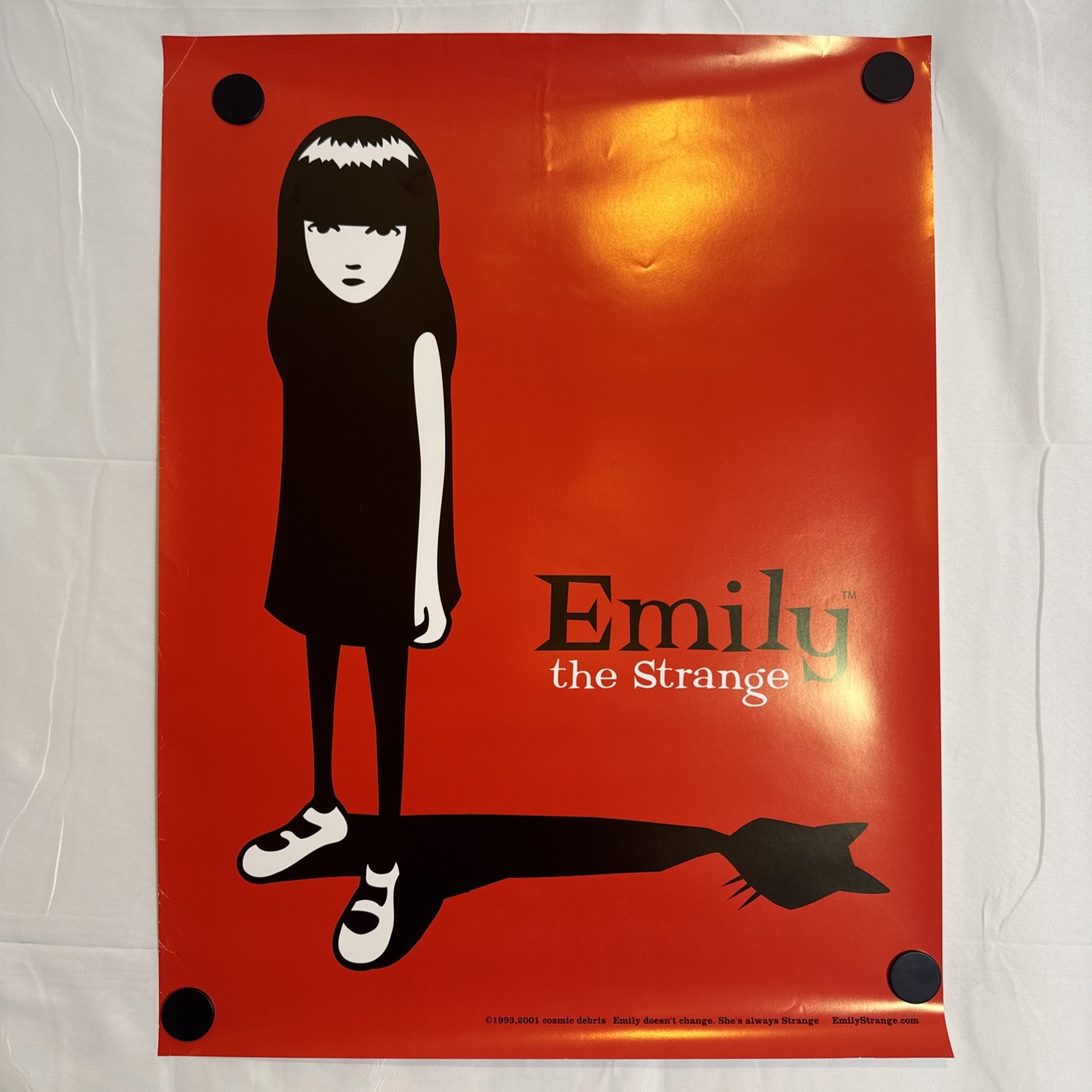 Vintage 2001 Emily The Strange Poster 18x24 Red Cosmic Debris Y2K Goth Vintage 2001 Emily The Strange Poster 18x24 Red Cosmic Debris Y2K Goth