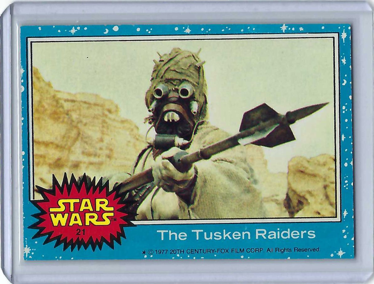 Star Wars SERIES 1 BLUE STAR FIELD CARD # 21 A NEW HOPE Topps 1977 VINTAGE MINT