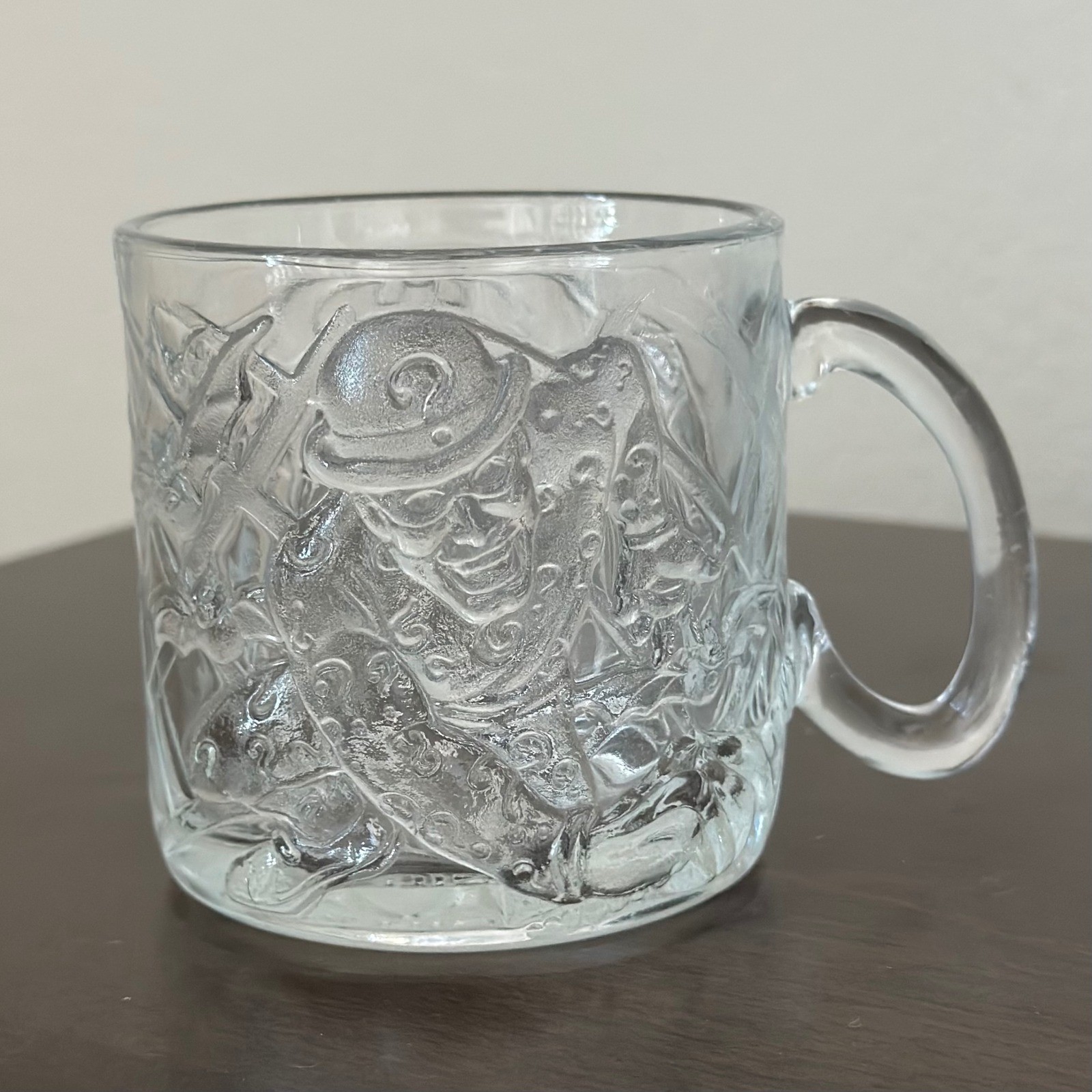 Vintage 1995 McDonald\'s Batman Forever Movie Riddler DC Comics 3D Glass Mug Vintage 1995 McDonald\'s Batman Forever Movie Riddler DC Comics 3D Glass Mug
