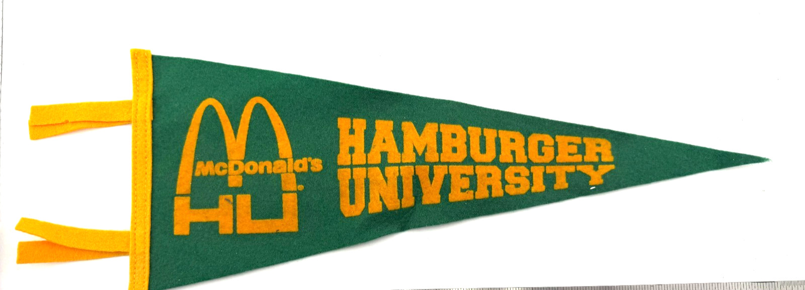 Vintage McDonald\'s Hamburger University Felt Pennant Golden Arches Employee RARE Vintage McDonald\'s Hamburger University Felt Pennant Golden Arches Employee RARE