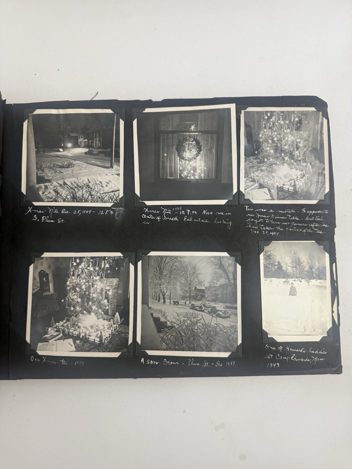 1940s WWII Photo Album 77 Original B&W Photos War Bonds Military Handwritten