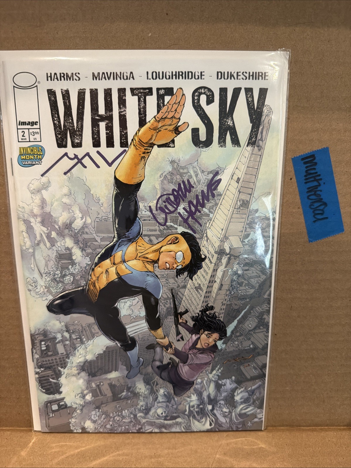 White Sky 2 Invincible Vari 2x Signed William Harms & Jean Paul Mavinga W/ Coa