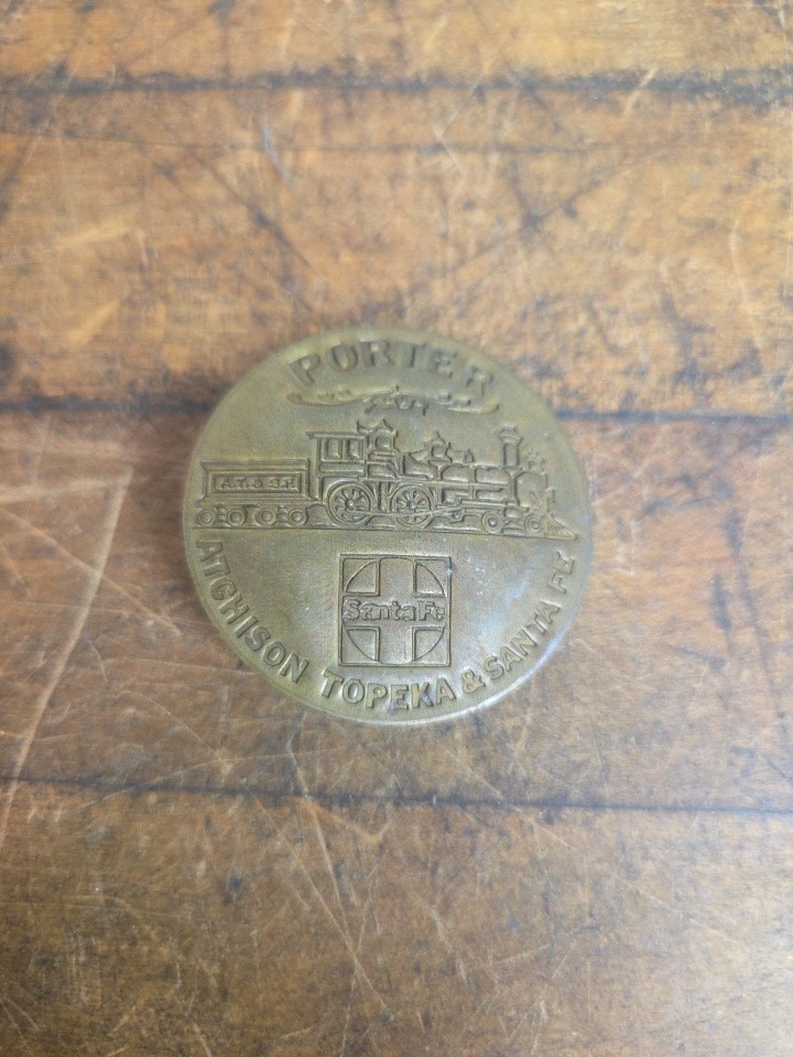 Vintage Santa Fe Railroad Porter Badge Vintage Santa Fe Railroad Porter Badge
