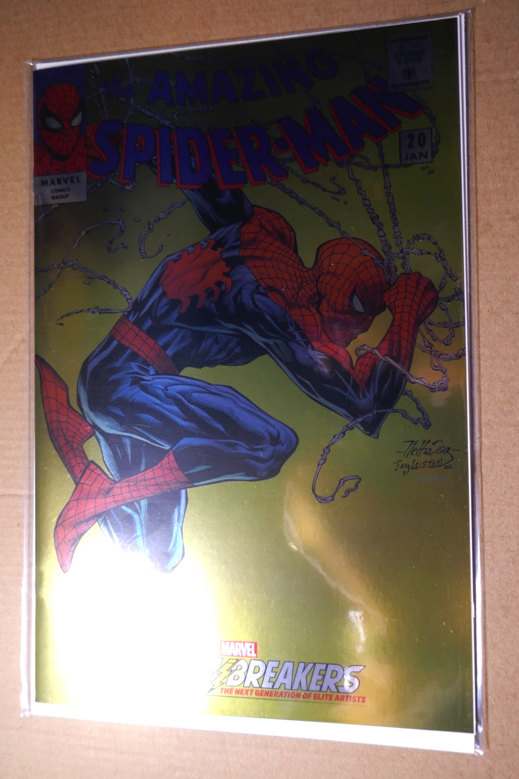AMAZING SPIDER-MAN NYCC SDCC #20 GOLD FOIL STORMBREAKERS CHASE WHATNOT MARVEL AMAZING SPIDER-MAN NYCC SDCC #20 GOLD FOIL STORMBREAKERS CHASE WHATNOT MARVEL