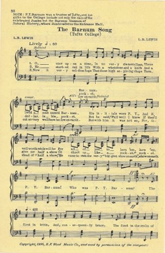 TUFTS UNIVERSITY Vintage Song Sheet c 1931 