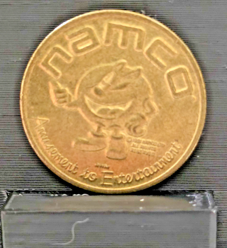 NAMCO 1991 Pac-Man Arcade Game Token Coin Vintage Amusement To Entertainment NAMCO 1991 Pac-Man Arcade Game Token Coin Vintage Amusement To Entertainment
