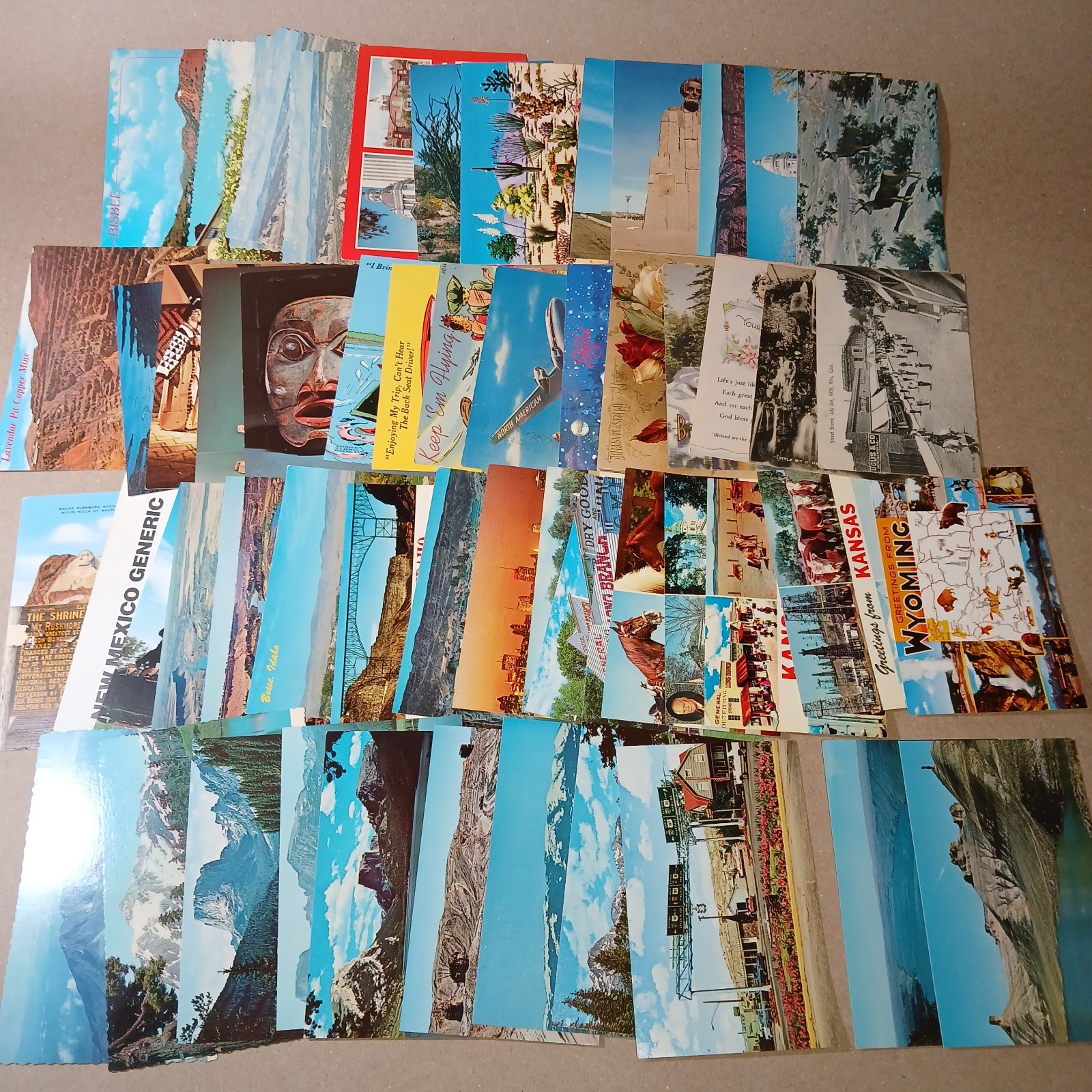 Vintage RPPC Western USA Postcard Lot Photos Kansas Wyoming Washington Landscape
