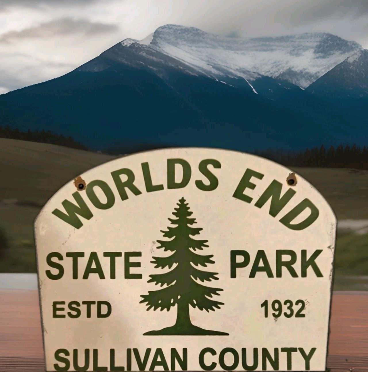 Vintage World's End State Park Porcelain Sign Forksville Pennsylvania Sullivan Vintage World's End State Park Porcelain Sign Forksville Pennsylvania Sullivan