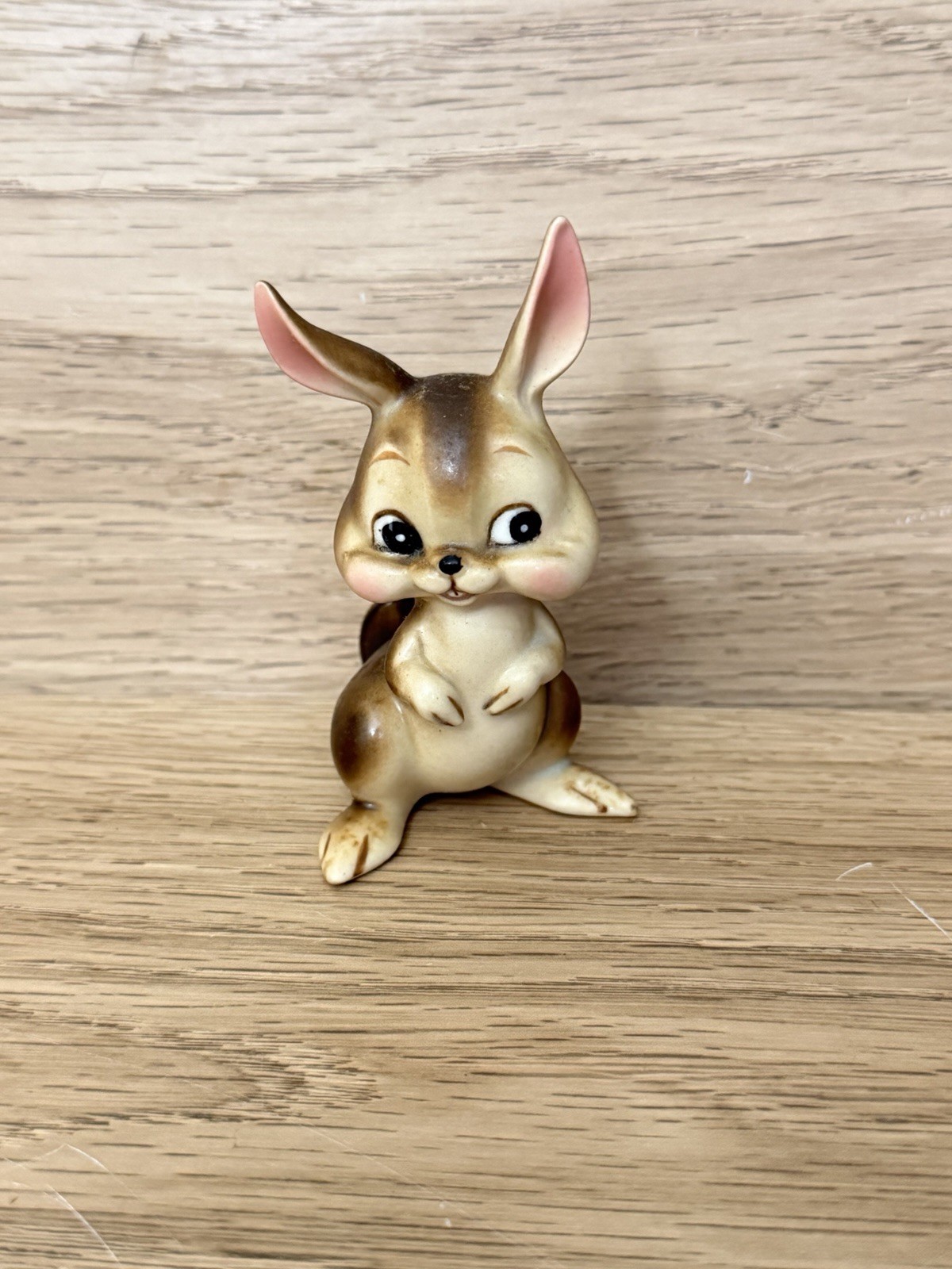 Vintage Ceramic Bunny Rabbit Figurine Big Eyes Pink Ears Kitsch Japan Style Vintage Ceramic Bunny Rabbit Figurine Big Eyes Pink Ears Kitsch Japan Style
