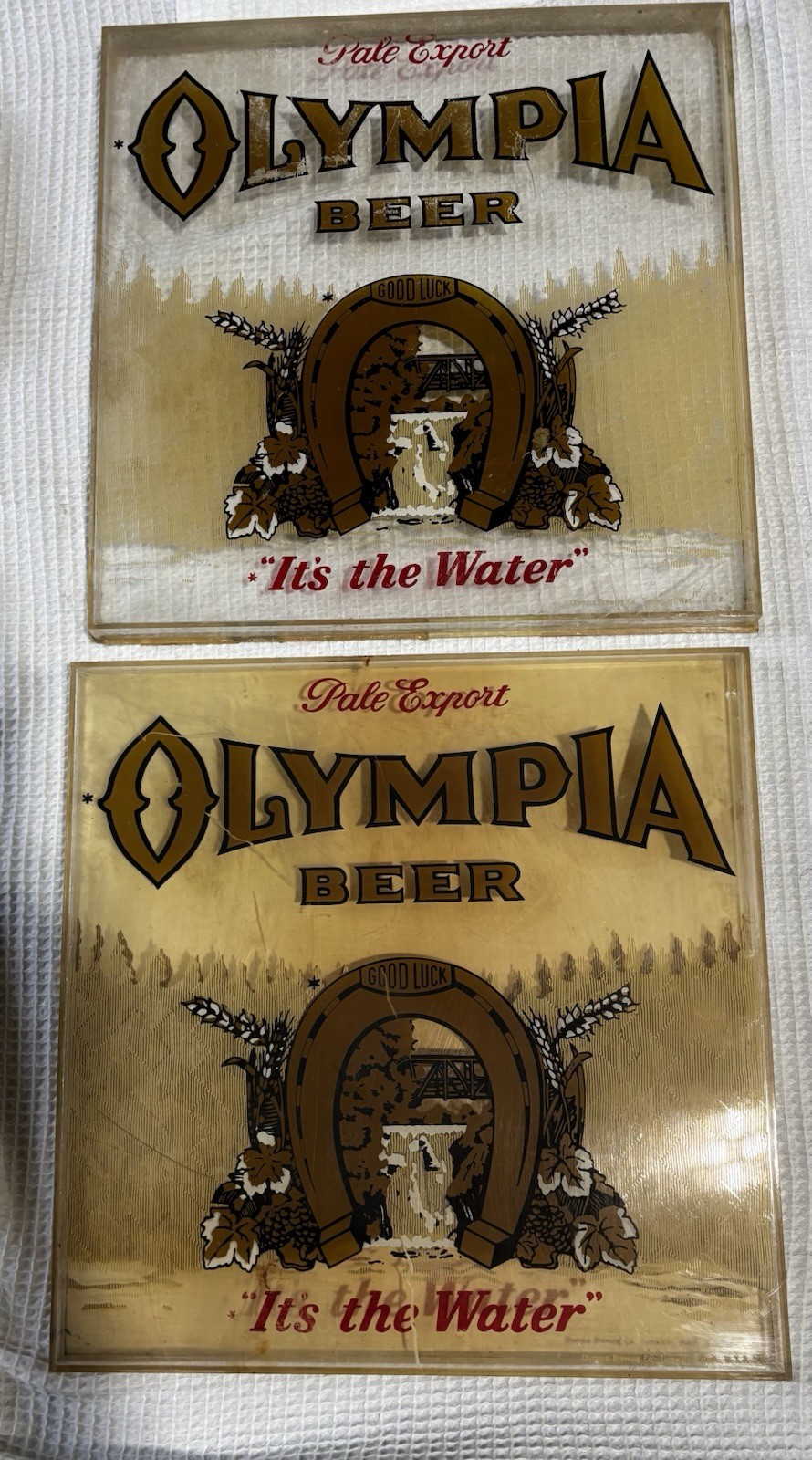 Vintage Olympia Beer Plastic Panel Replacements Vintage Olympia Beer Plastic Panel Replacements