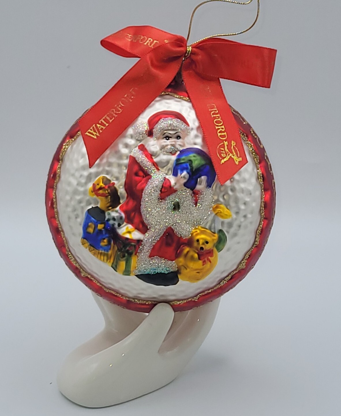 2003 Waterford Holiday Heirlooms Santa Ornament Nostalgia Collection Double Side