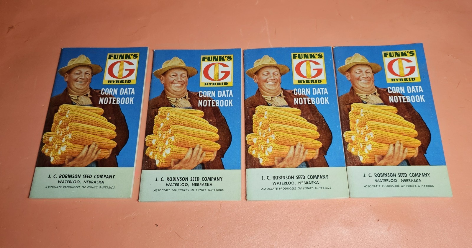 4 Vintage 1954 Funk\'s Hybrid Seed Corn Pocketbooks 4 Vintage 1954 Funk\'s Hybrid Seed Corn Pocketbooks