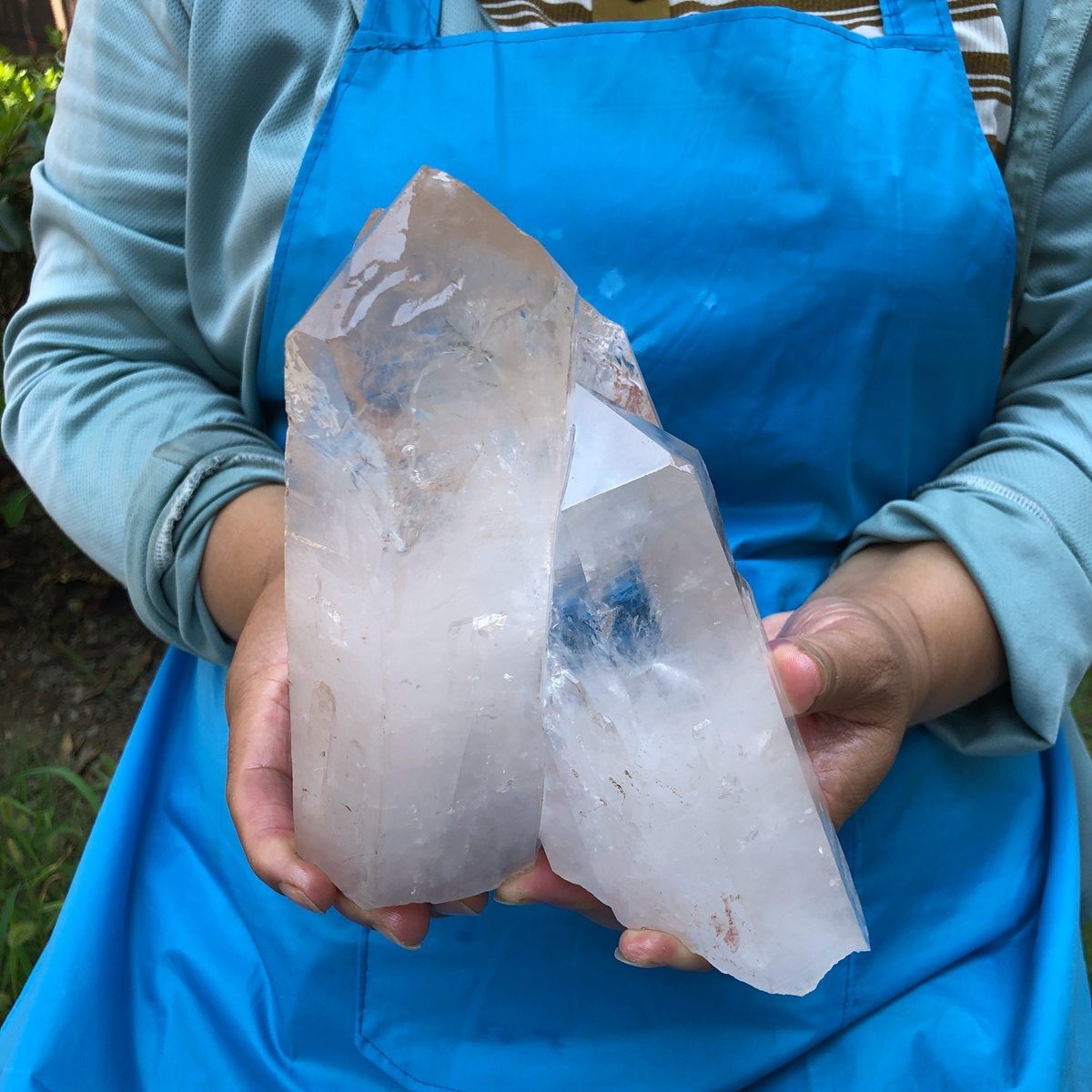 4.9 LB Natural Clear Quartz Cluster Crystal Cluster Mineral Specimen Heals 6328