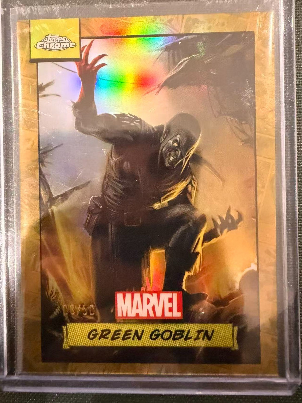 2024 Topps Chrome Marvel Green Goblin #101 Gold 03/50