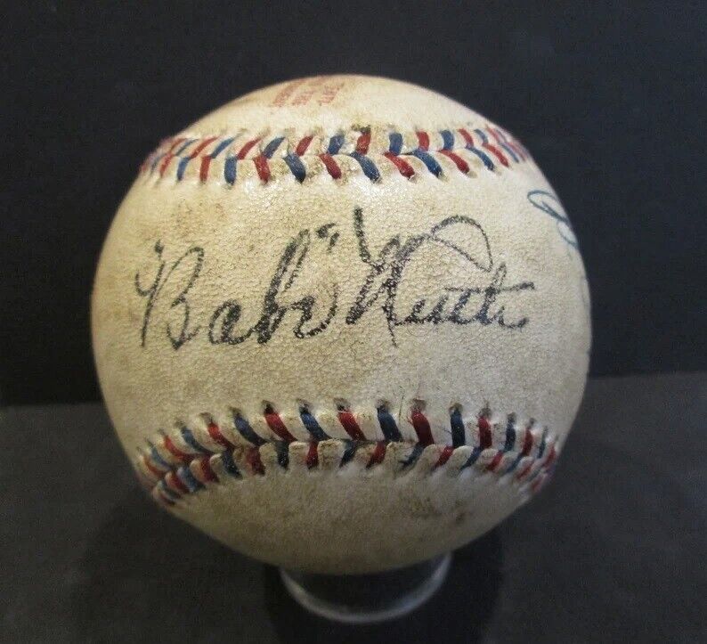Babe Ruth and Al Capone - Autographed Baseball - Beautiful High Quality Replica