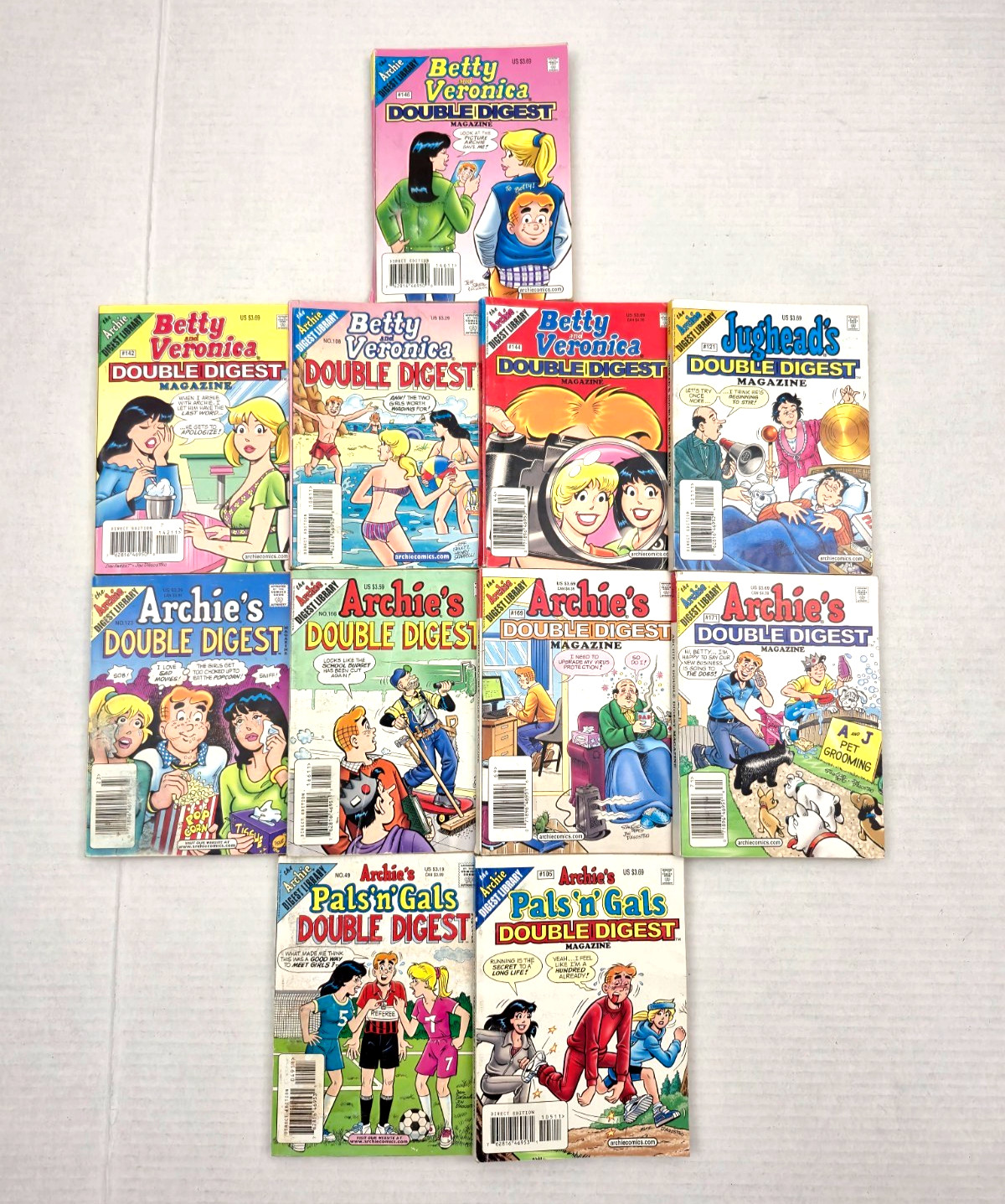 Vintage Archie Comics Double Digest (Betty & Veronica , Jughead) Lot of 11 Vintage Archie Comics Double Digest (Betty & Veronica , Jughead) Lot of 11