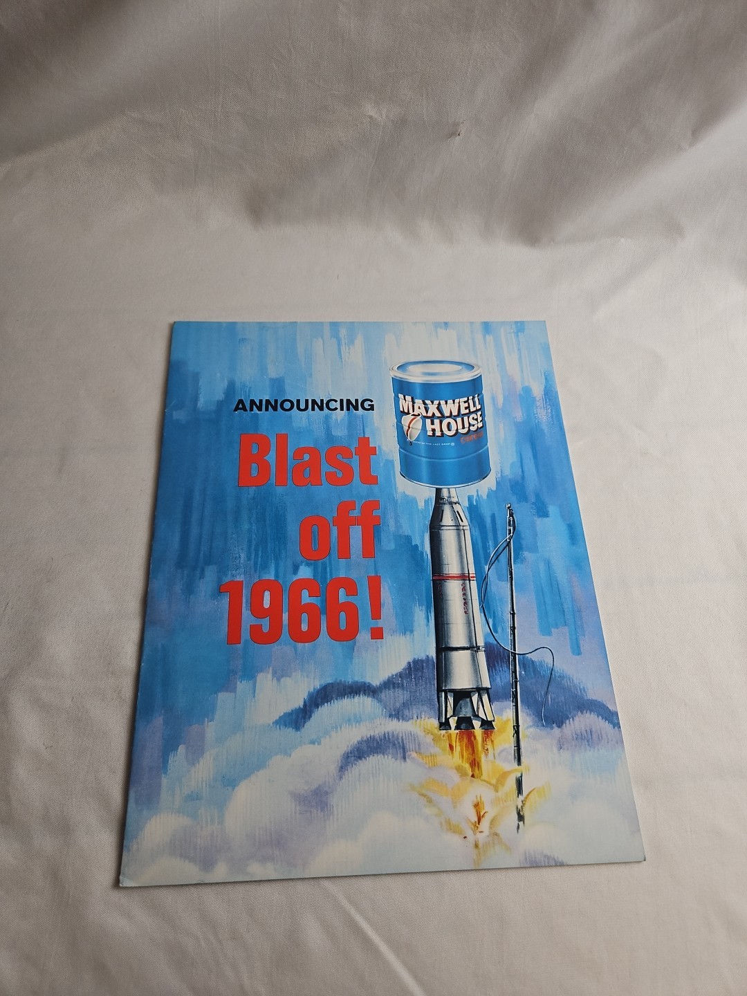 1966 Space Ship Blast Off Maxwell House Advertising Folder Promo #IMG 1966 Space Ship Blast Off Maxwell House Advertising Folder Promo #IMG