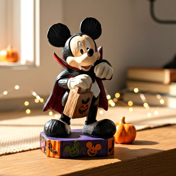 Halloween Disney Mickey Mouse Halloween Vampire Figurine on Decorative Base 