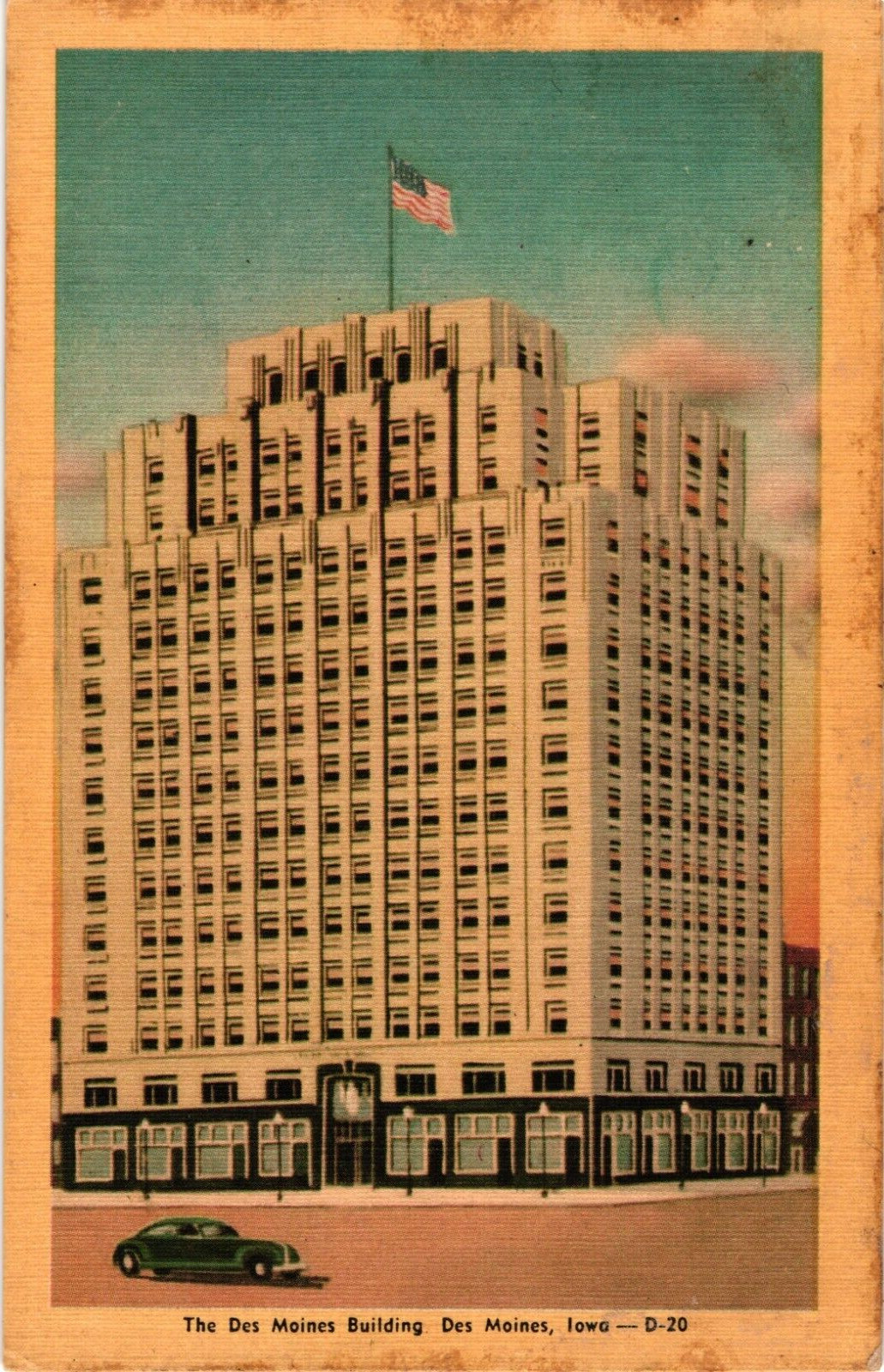 IOWA Des Moines Art Deco Modern Historic Building Vintage IA Postcard IOWA Des Moines Art Deco Modern Historic Building Vintage IA Postcard