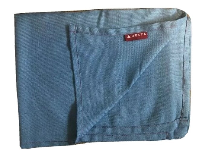 Brand NEW Delta Airlines Logo Lap Blue First Class Blanket, π©β Brand NEW Delta Airlines Logo Lap Blue First Class Blanket, π©β