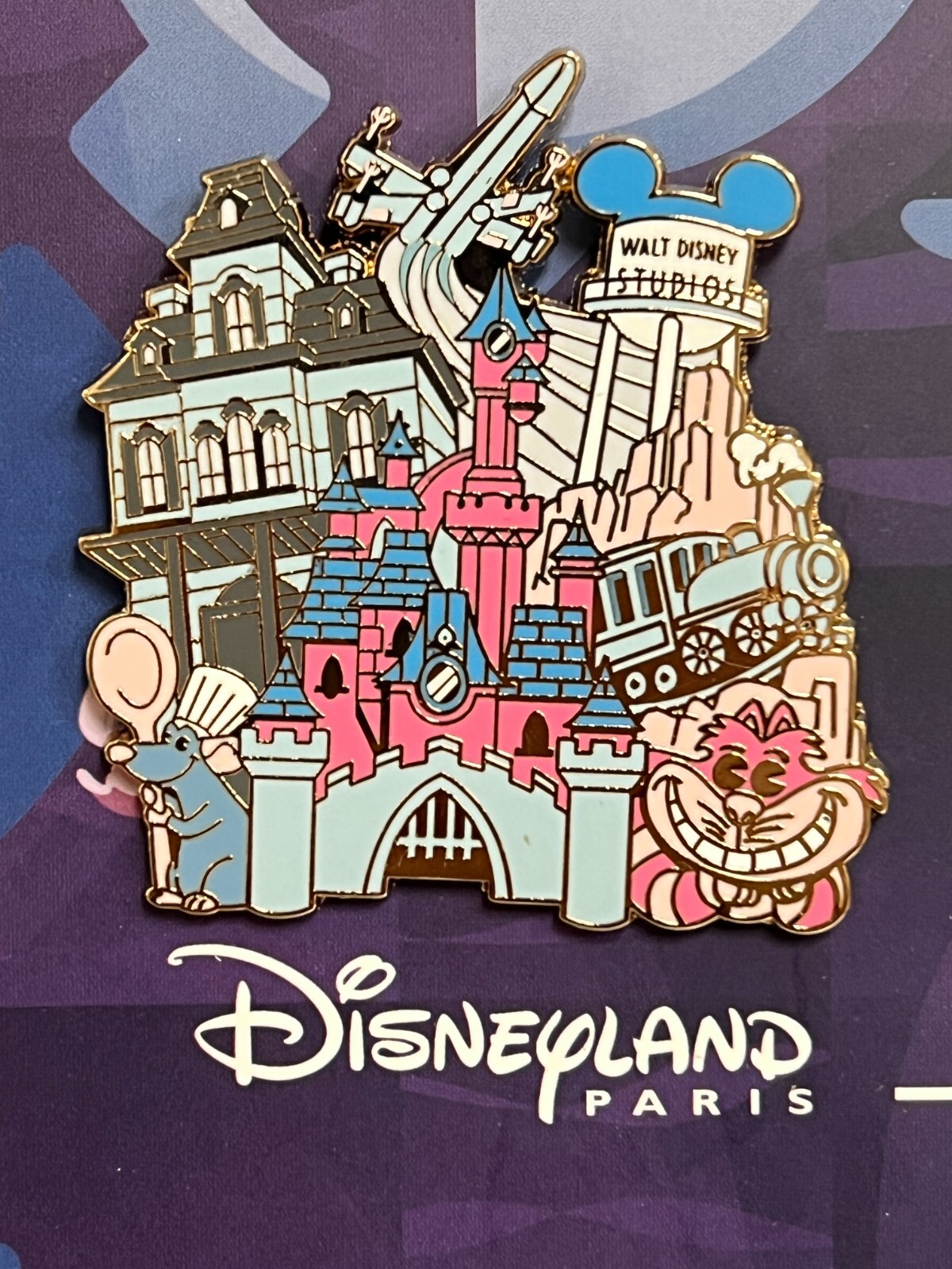 3 Pins Disney Parks Around The World D23 PARIS, DISNEY WORLD, SHANGHAI FAST SHIP