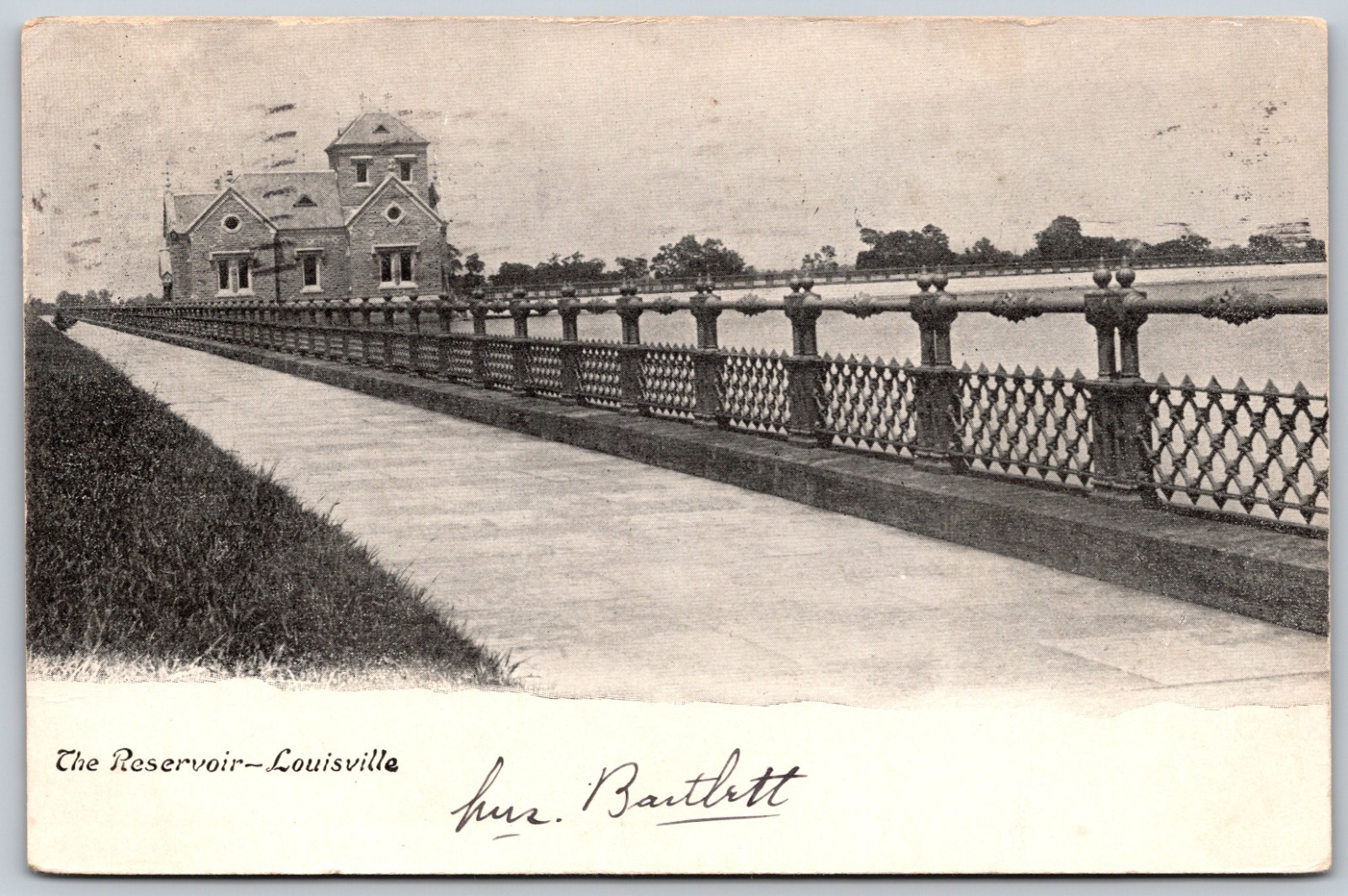 1906 The Reservoir Louisville Brick Building Fence ANTIQUE Postcard 5645 1906 The Reservoir Louisville Brick Building Fence ANTIQUE Postcard 5645