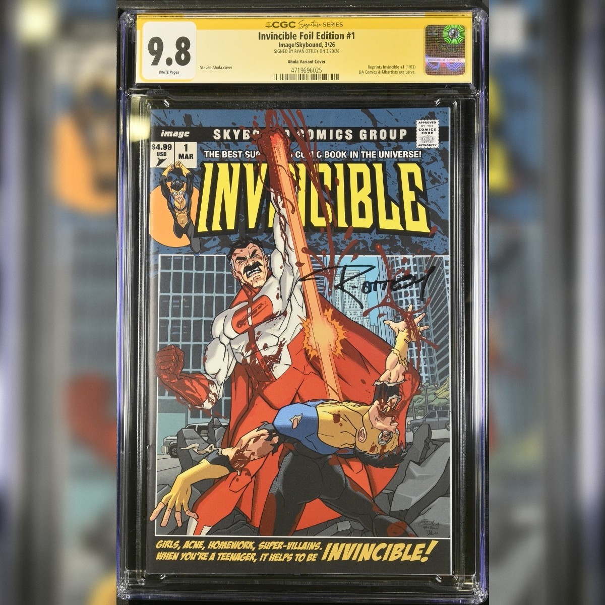 Invincible #1 | CGC SS 9.8 | Facsimile Edition | Signed Ryan Ottley Invincible #1 | CGC SS 9.8 | Facsimile Edition | Signed Ryan Ottley
