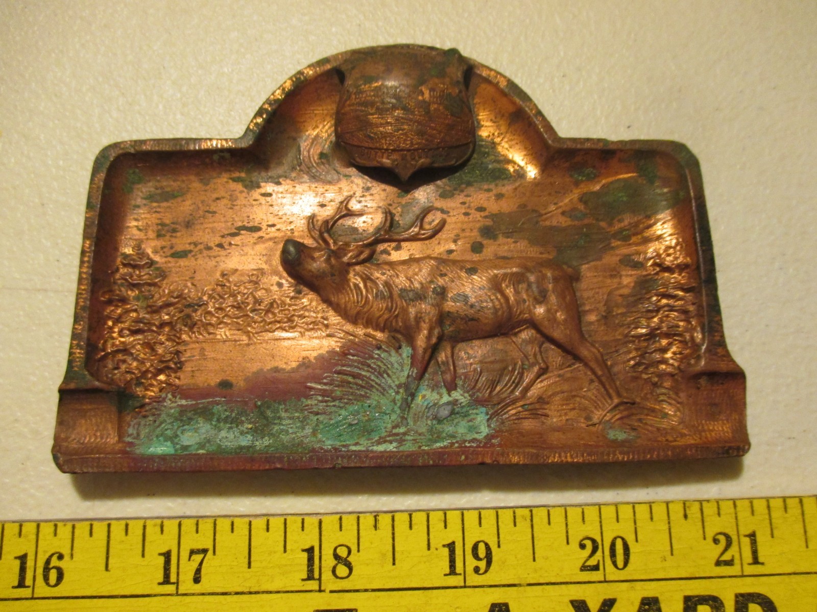 Vintage Butte Montana Richest Street In The World Souvenir Copper/Metal Ashtray Vintage Butte Montana Richest Street In The World Souvenir Copper/Metal Ashtray