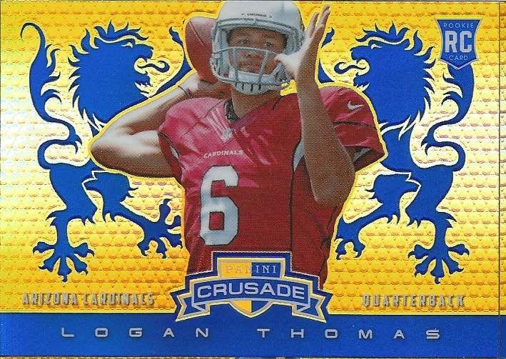 Logan Thomas 2014 Panini Rookies & Stars insert blue Crusade RC card