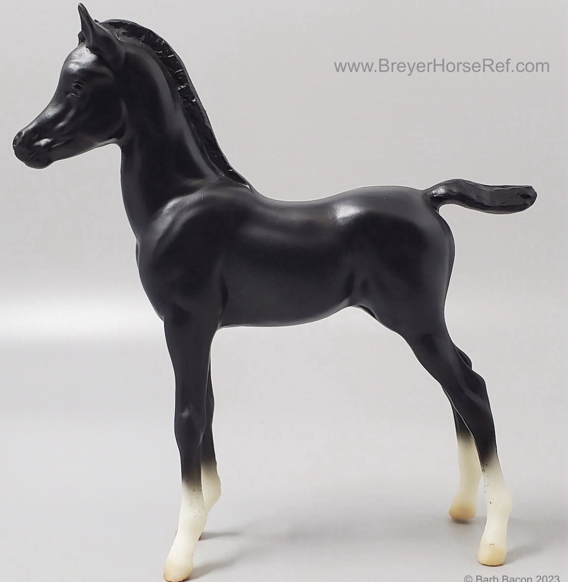 Retired Breyer Horse Proud Arabian Foal #767 Glossy Black Rare WT Socks 1999 EUC