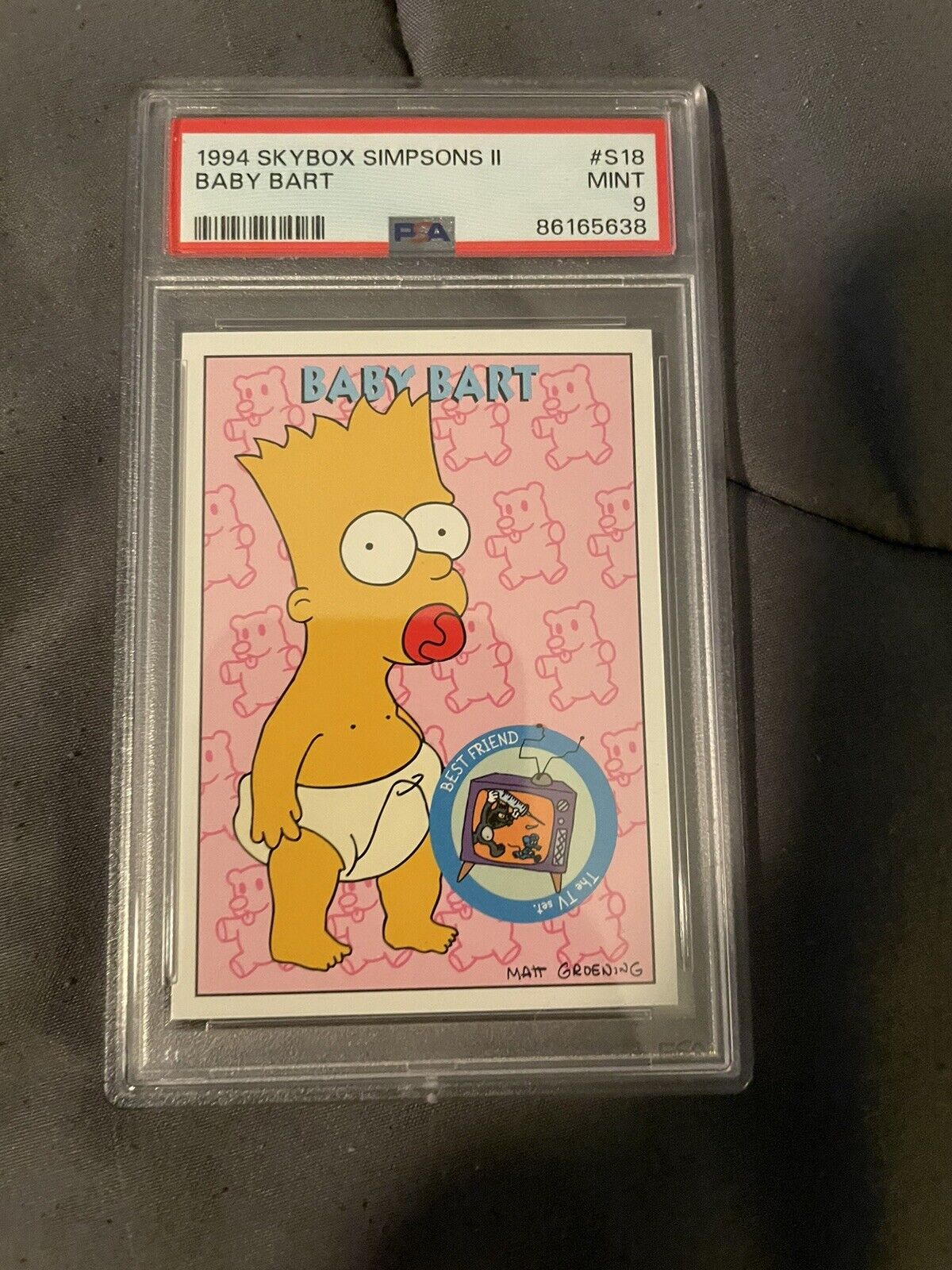 1994 Skybox Simpsons Baby Bart PSA 9
