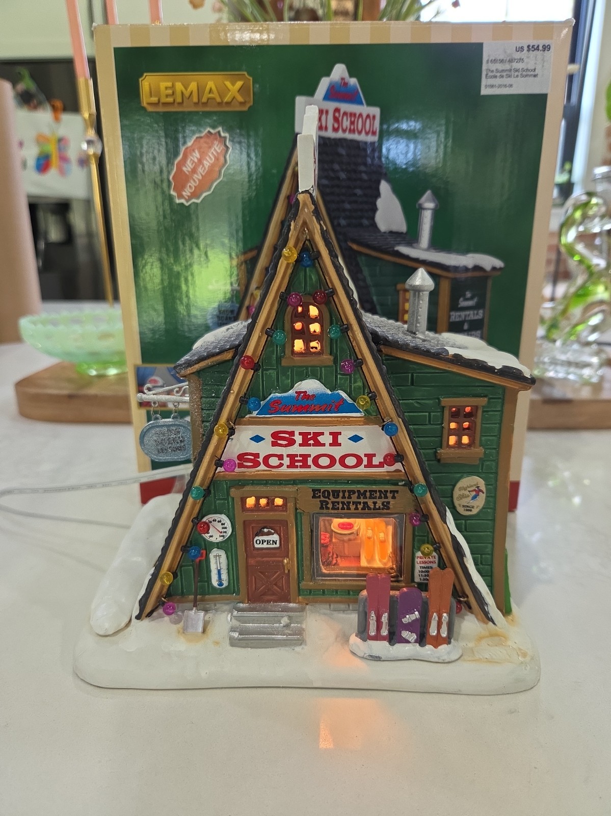 LEMAX The Summit Ski School #65156 Porcelain Lighted House Christmas Home Decor LEMAX The Summit Ski School #65156 Porcelain Lighted House Christmas Home Decor