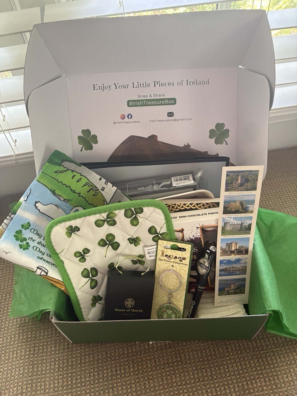 Irish Gift Box with Celtic Collectibles and Souvenirs From Ireland Irish Gift Box with Celtic Collectibles and Souvenirs From Ireland
