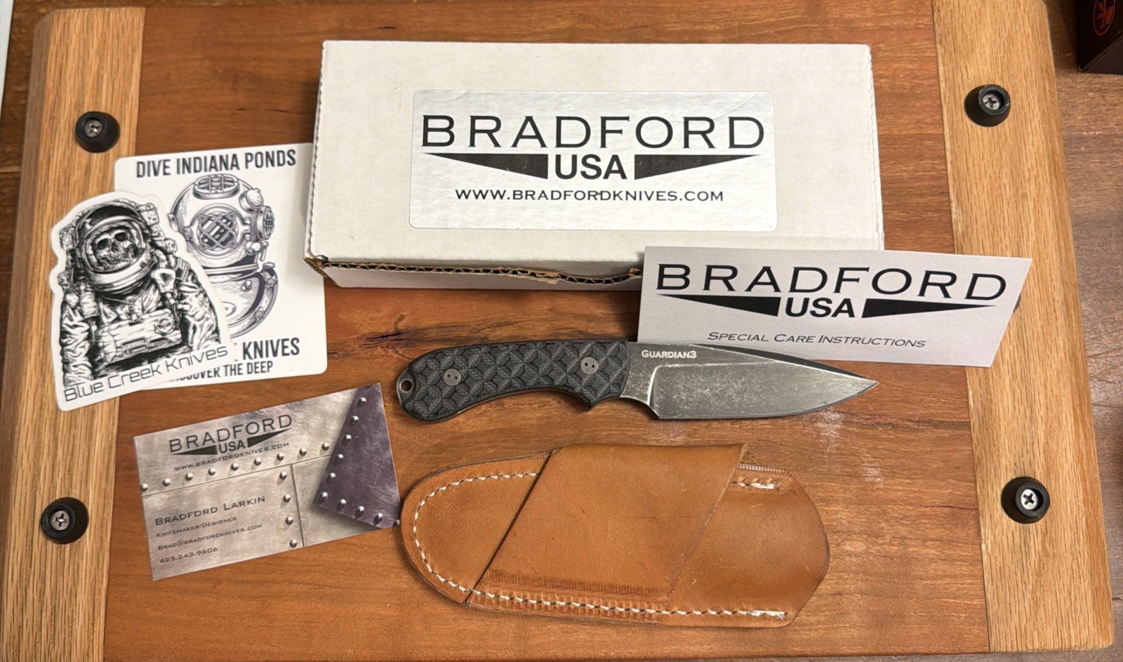 New Bradford USA Guardian 3 Fixed Blade Knife AEB-L New Bradford USA Guardian 3 Fixed Blade Knife AEB-L