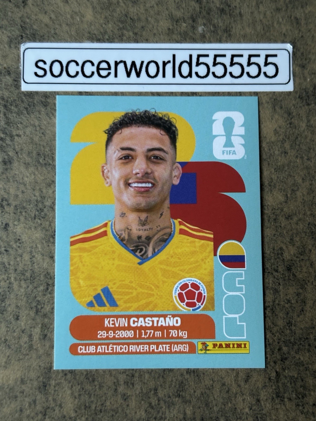 PANINI FIFA WORLD CUP 2026 - Sticker No COL 11 - KEVIN CASTANO