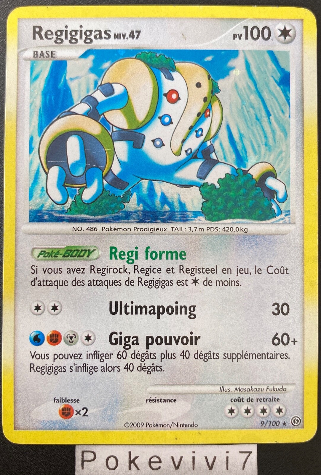 Pokemon Card REGIGIGAS 9/100 HOLO Diamond and Pearl D&P FR USED Pokemon Card REGIGIGAS 9/100 HOLO Diamond and Pearl D&P FR USED