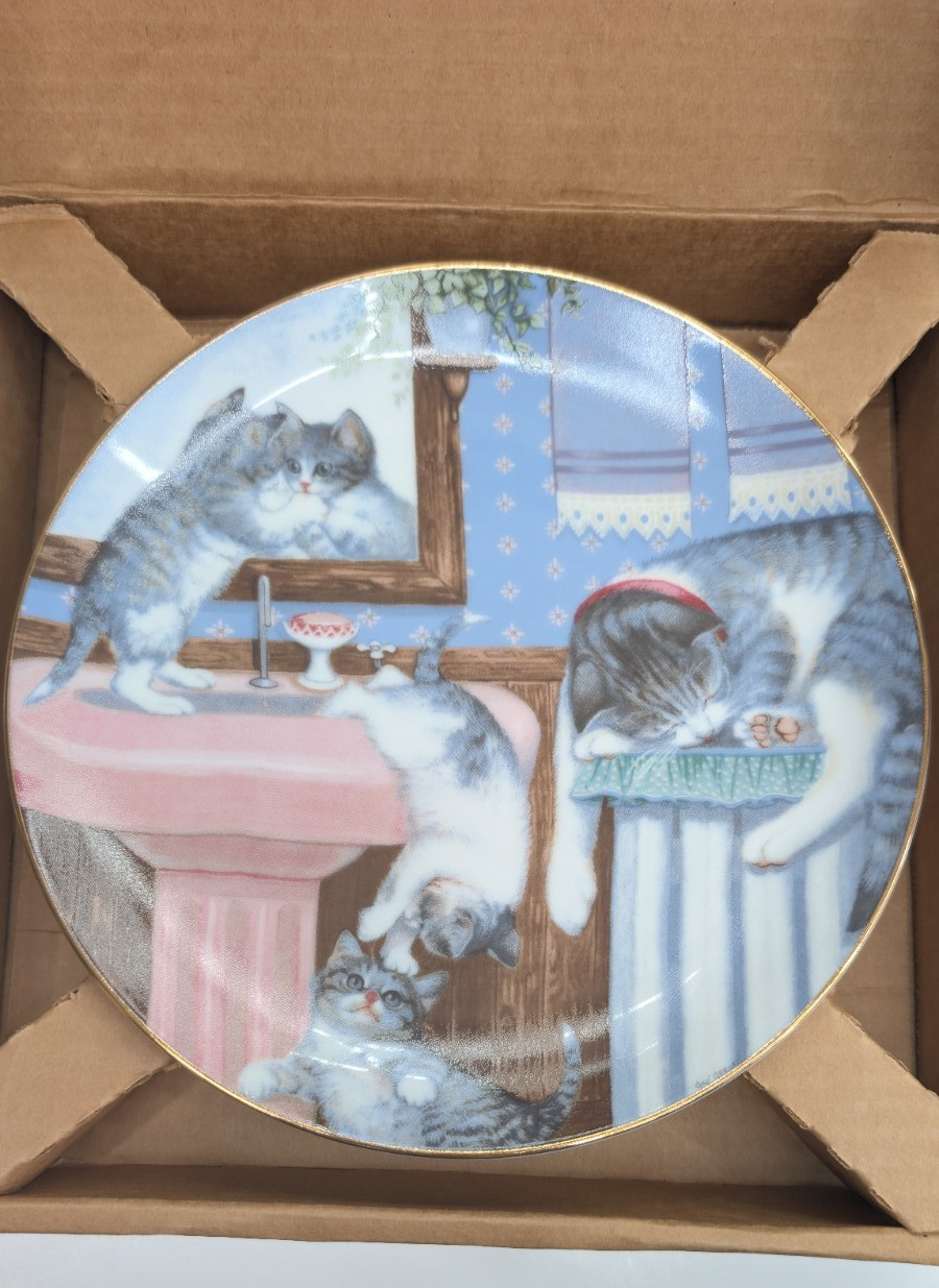Vintage Mischief Makers Cat Plate Gre Gerardi Country Kitties Hamilton 1988