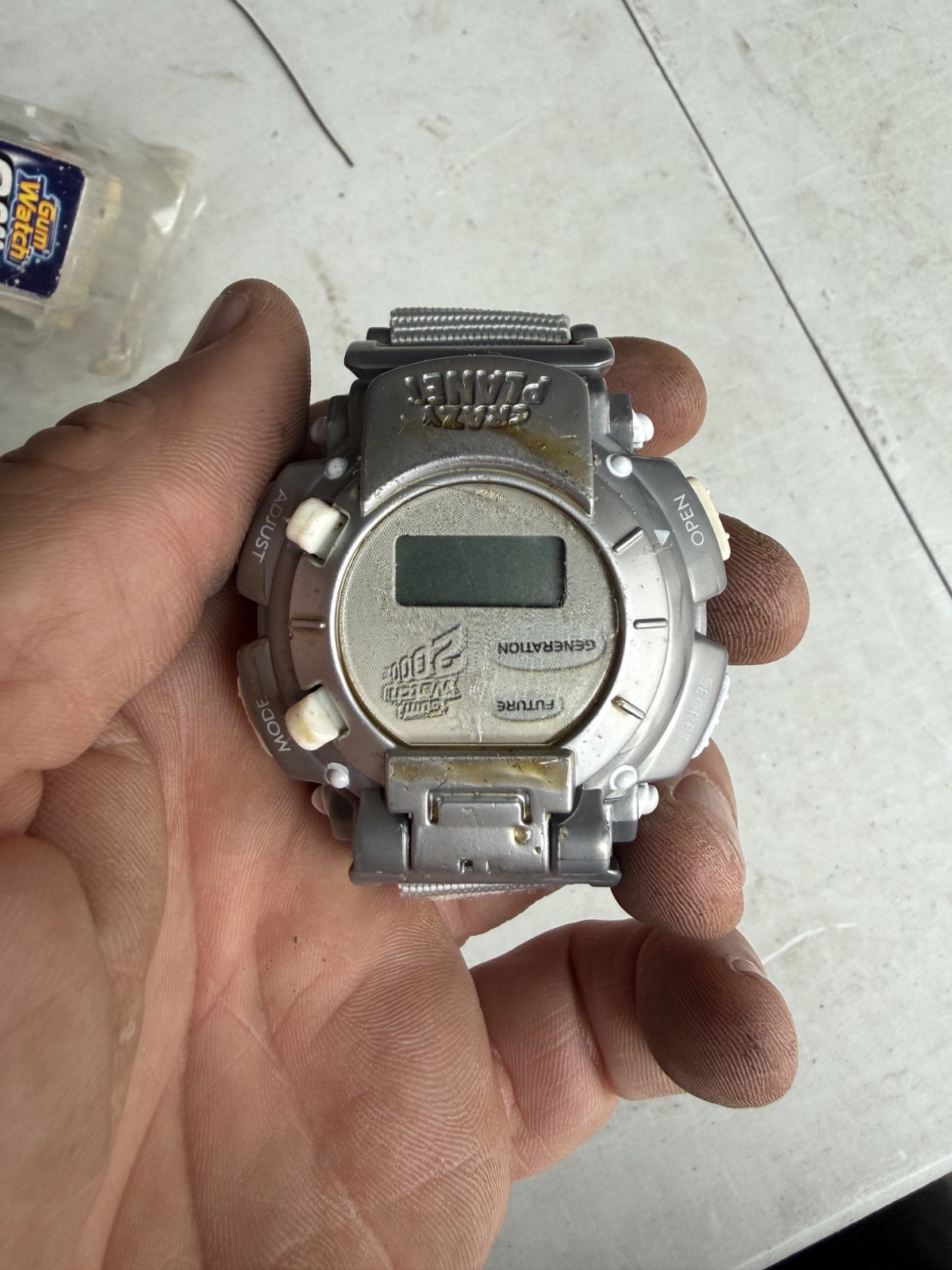 Vintage, Rare 1990s Crazy Planet Gum, Chewing Gum Watch, Wristwatch Bubble YT#8 Vintage, Rare 1990s Crazy Planet Gum, Chewing Gum Watch, Wristwatch Bubble YT#8