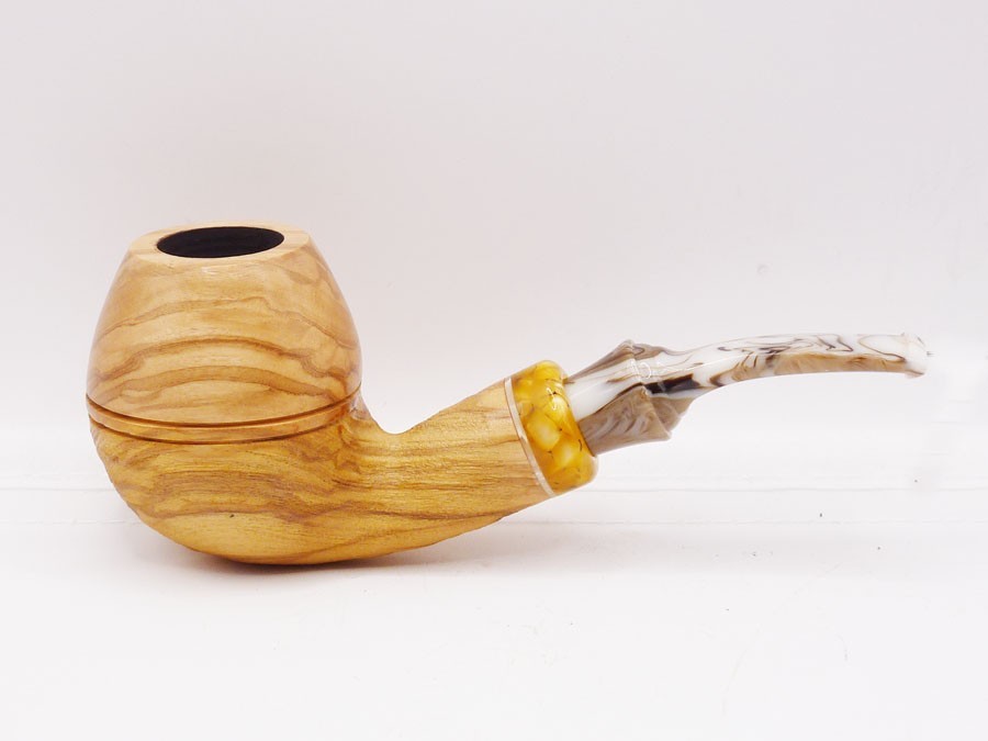 olive wood pipe Volkan Alberto Paronelli billiard 9mm pfeife handmade italy olive wood pipe Volkan Alberto Paronelli billiard 9mm pfeife handmade italy