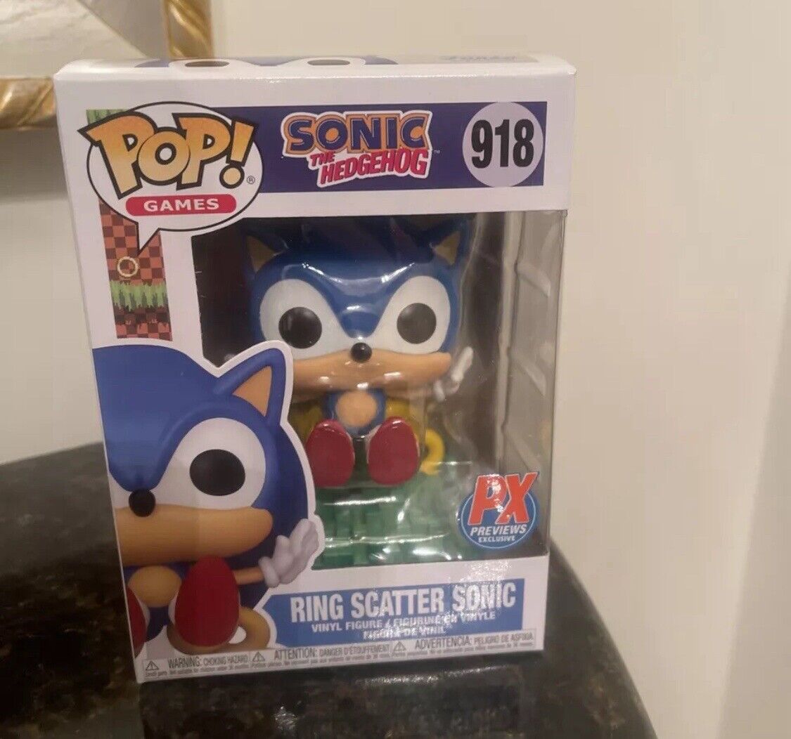 Funko Pop Sonic the Hedgehog: Ring Scatter Sonic #918 [PX] Previews Exclusive