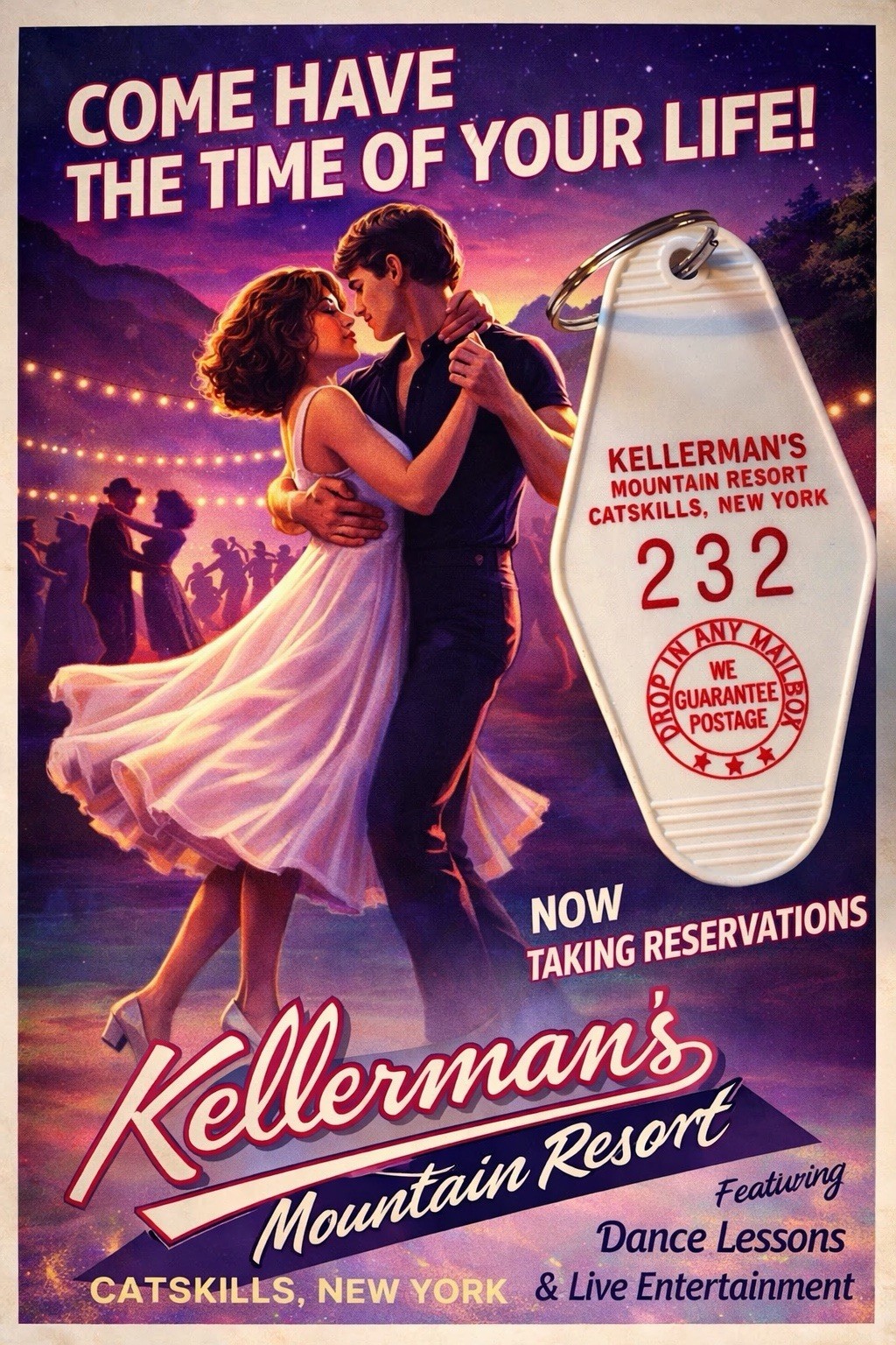 Dirty Dancing inspired keytag - Kelleman's Resort Keytag Dirty Dancing inspired keytag - Kelleman's Resort Keytag