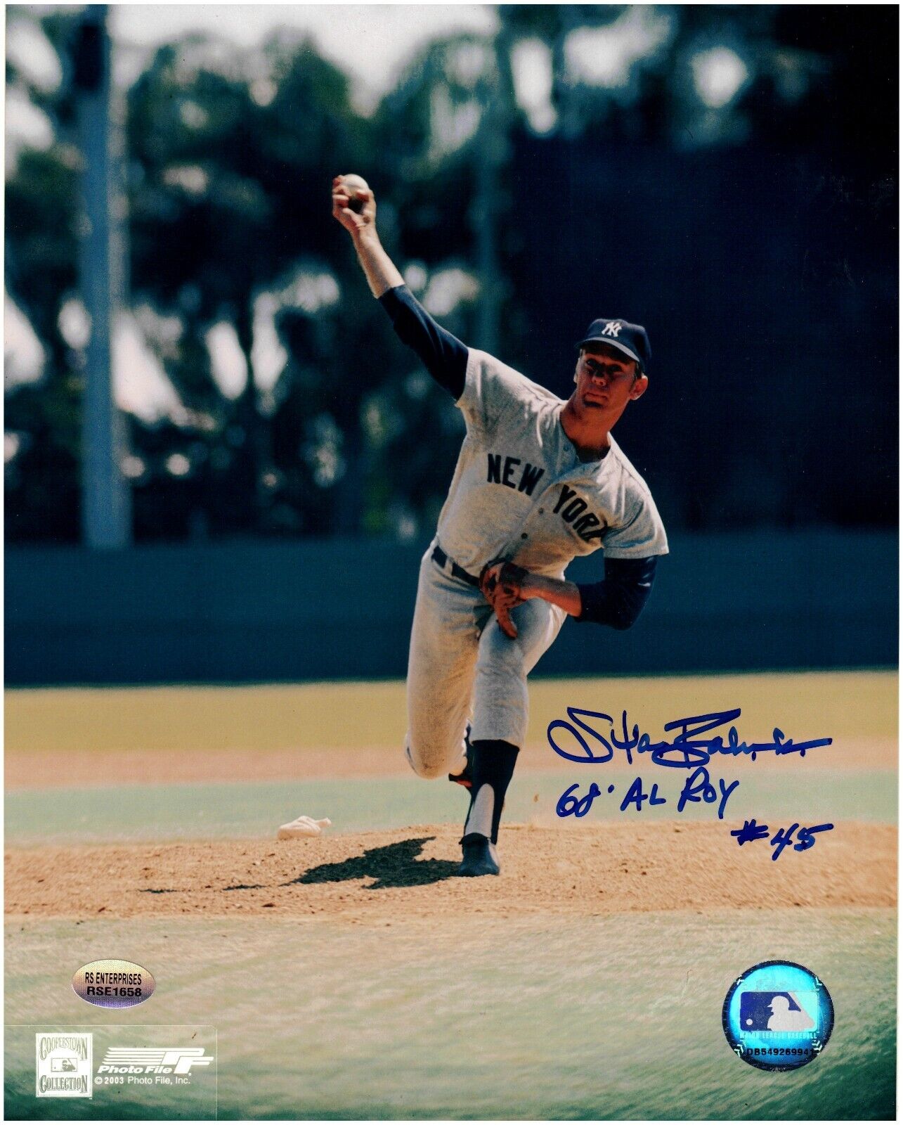 Stan Bahnsen-New York Yankees-Autographed 8x10 Photo-With 68 AL ROY Inscription