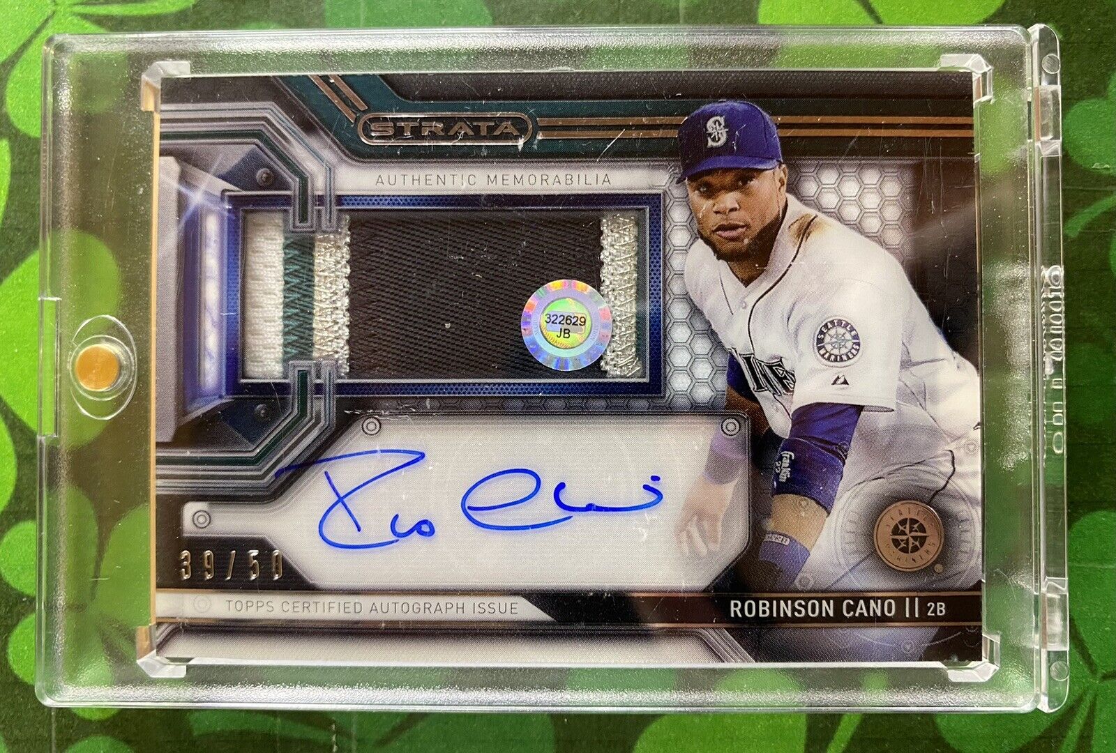 2016 Topps Strata Robinson Cano Clearly Authentic Autograph Relic #/50 #CAAR-RCN