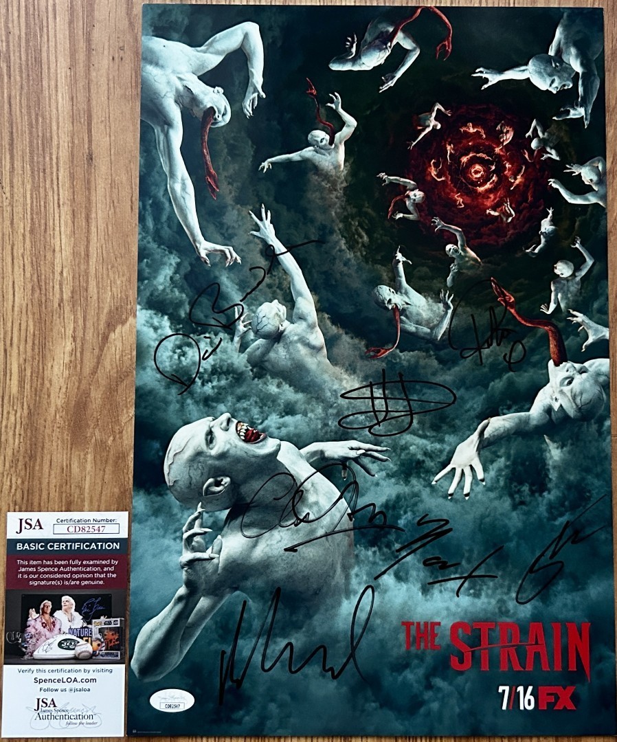 Strain cast signed 2017 SDCC poster David Bradley Kevin Durand Sammel Stoll JSA