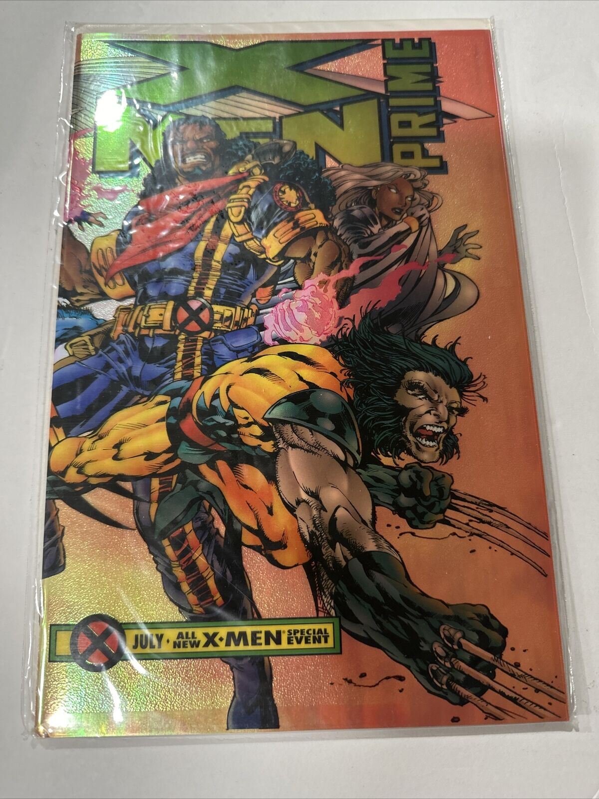 X-Men Prime #1 Wraparound acetate cover 1ST App Marrow w/Wolverine Marvel 1995