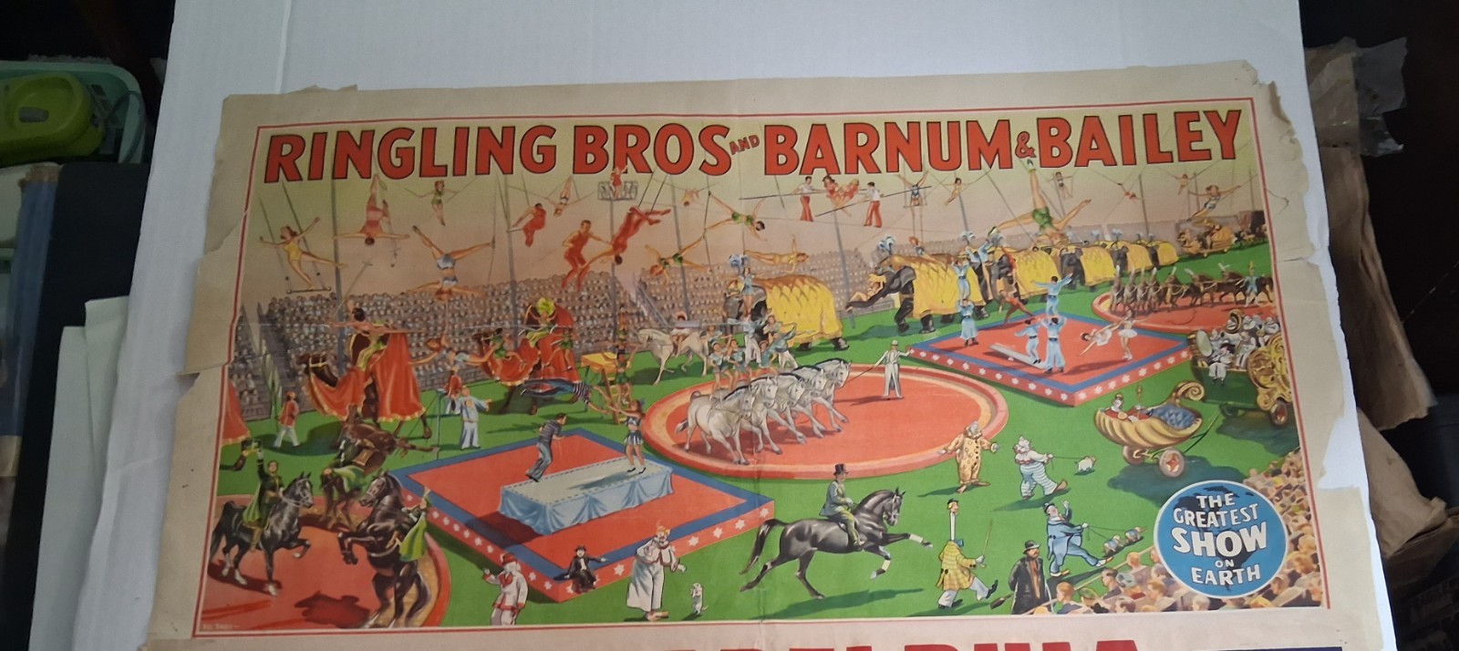 Ringling Brothers and Barnum & Bailey Circus Vintage Poster w Phila PA add on Ringling Brothers and Barnum & Bailey Circus Vintage Poster w Phila PA add on