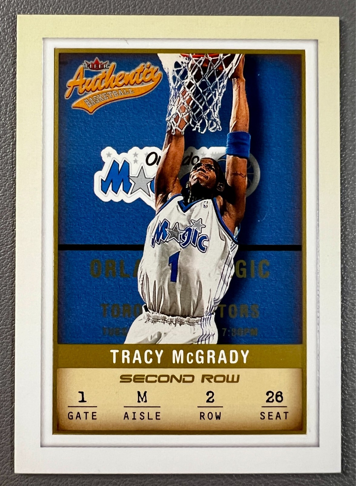 Tracy McGrady 2001-02 Fleer Authentix Basketball Second Row #64 Magic /200 Tracy McGrady 2001-02 Fleer Authentix Basketball Second Row #64 Magic /200